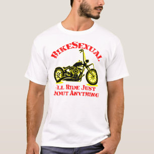 Camiseta Bikesexual Eu vou andar sobre qualquer coisa ©