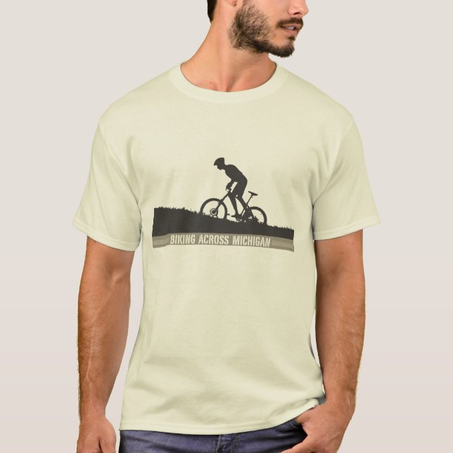Camiseta Biking através de Michigan (Frente)