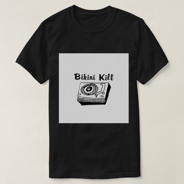 Camiseta Bikini Kill Logo - Black Pin (Frente do Design)