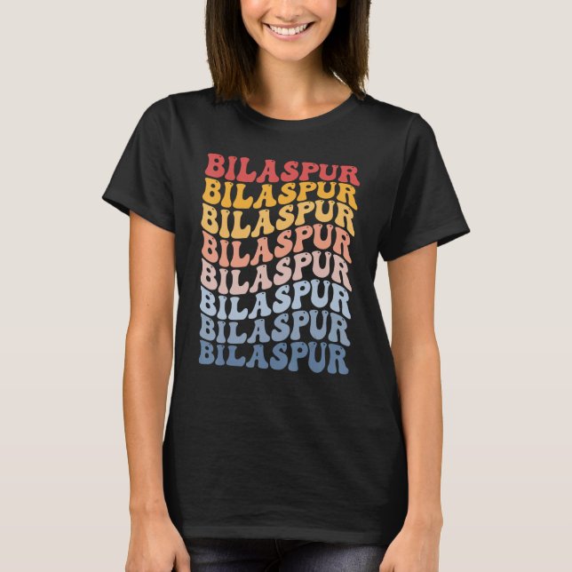 Camiseta Bilaspur City Groovy Retro (Frente)