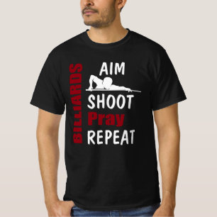 Camiseta Bilhar Divertido Alvo de Tiro de Sinuca