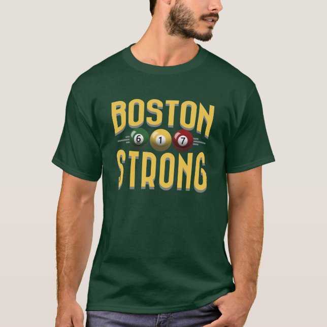 Camiseta Bilhar fortes de Boston 617 (Frente)