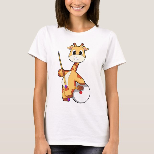 Camiseta Bilhar Sinuca Esportes com Girafa (Frente)