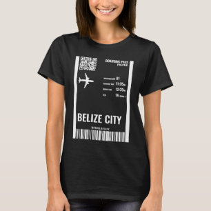 Camiseta Bilhete de Passagem Aérea de Embarque na Cidade de
