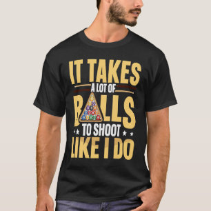 Camiseta Bilhete de piscina de 8 bolas para um jogador de P