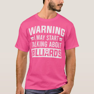 Camiseta Bilhete De piscina Para Jogador De Bilhar Do Jogad