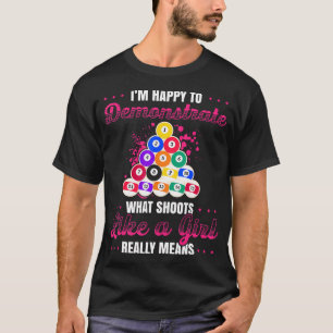 Camiseta Bilhete De piscina Para Jogador De Bilhar Do Jogad