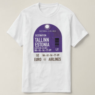 Camiseta Bilhete de viagem Tallinn