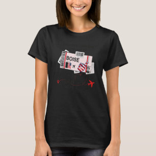Camiseta Bilhete de Voo Rapariga do Carro de Embarque