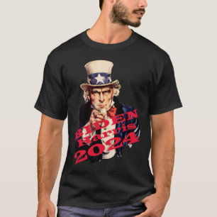 Camiseta Bilhete Democrata Biden Harris 2024 Vote Azul