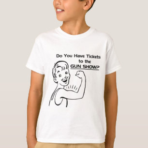 Camiseta Bilhetes à mostra de arma