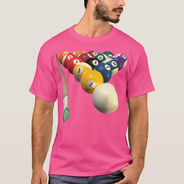 Camiseta Bilhetes da Liga de Bares da Equipe de 8 Ball (Frente)
