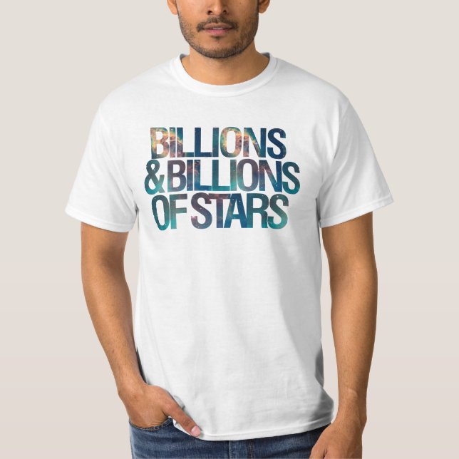 Camiseta Bilhões e Bilhões de Estrelas (Frente)