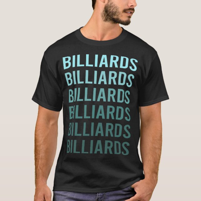 Camiseta Biliardes Texto Azul (Frente)
