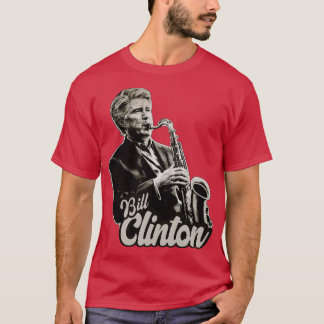 Camiseta Bill Clinton Saxophone 90 e Arte original do venti