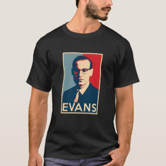 Camiseta Bill Evans Hope Poster da História do Jazz