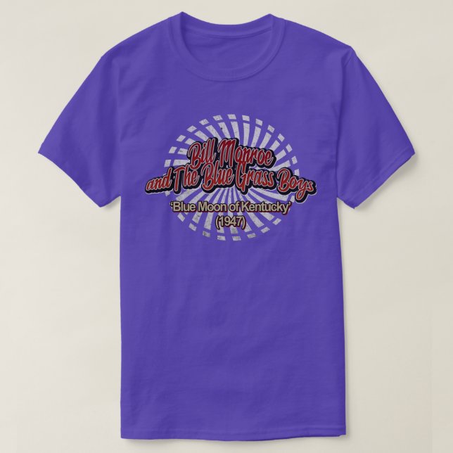 Camiseta Bill Monroe e o Blue Grass Boys Lua Azul de K (Frente do Design)