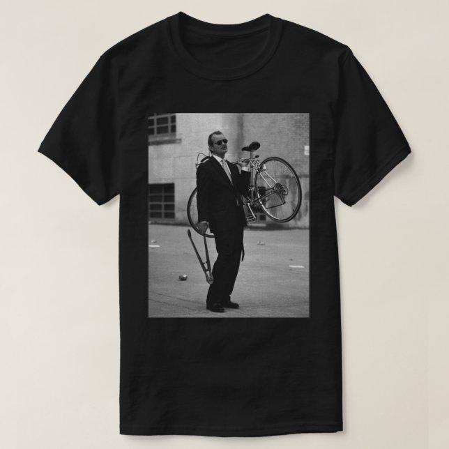 Camiseta Bill Murray Bike Frame Art Impressão (Frente do Design)