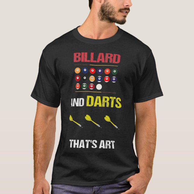 Camiseta Billard E Darts Que Arts Dão Presente (Frente)