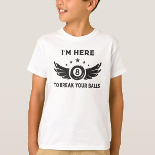 Camiseta Billiard 8 Ball Snooker Billiards Engraçada Ideia