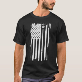 Camiseta Billiard American Flag Piscina Mesa Oito Ball