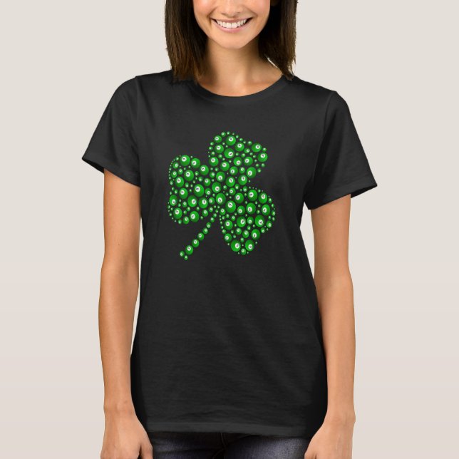 Camiseta Billiard Ball Shamrock Leaf St Patrick's Day Men B (Frente)