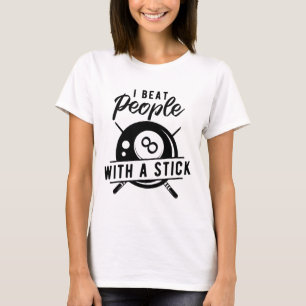 Camiseta Billiard Beat Pessoas Com Um Pau Engraçado Billiar