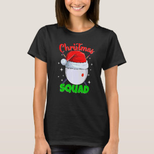 Camiseta Billiard Cue Ball Christmas Squad Balls Billiard