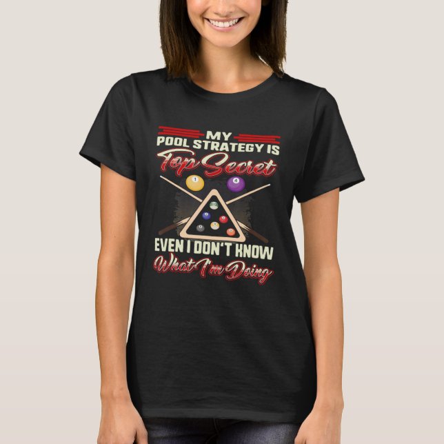 Camiseta Billiard Cue Chalk Balls Snooker (Frente)