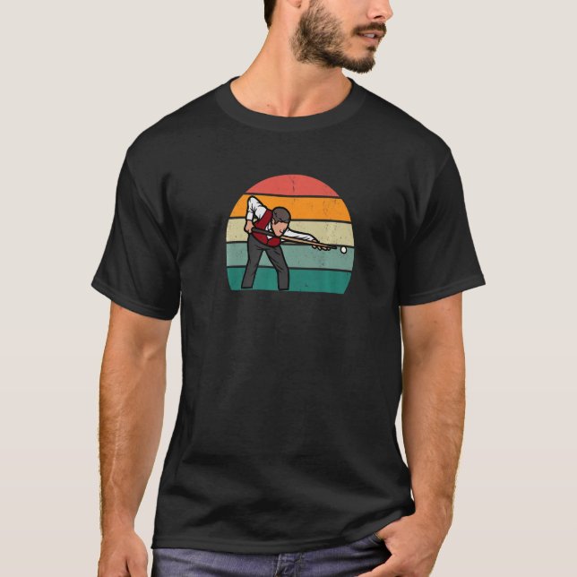 Camiseta Billiard Cue Piscina Mesa Red Ball Black Maximumbr (Frente)