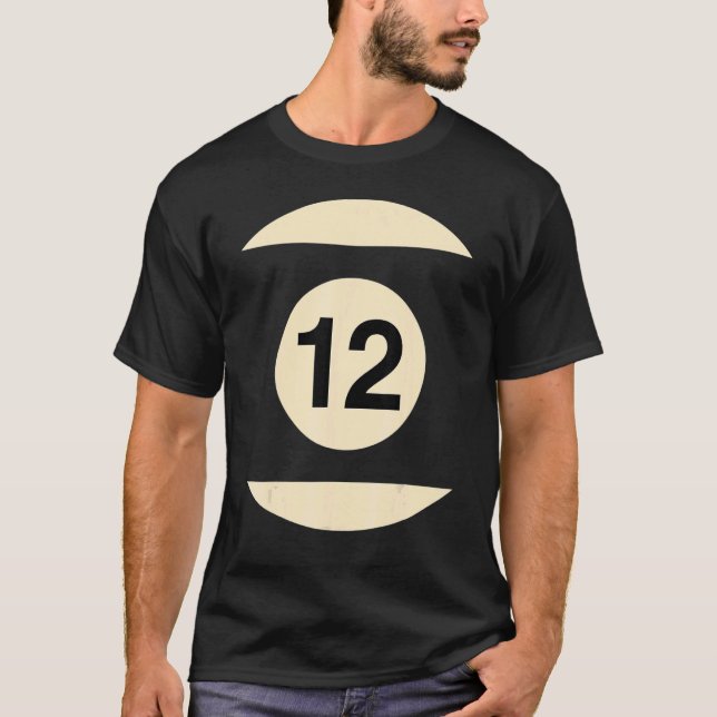 Camiseta Billiard disguise as ball no 12 group costume (Frente)