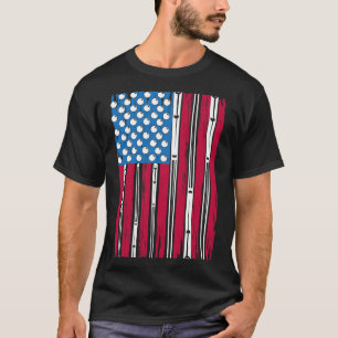 Camiseta Billiard e American Flag feitos para uma Piscina B