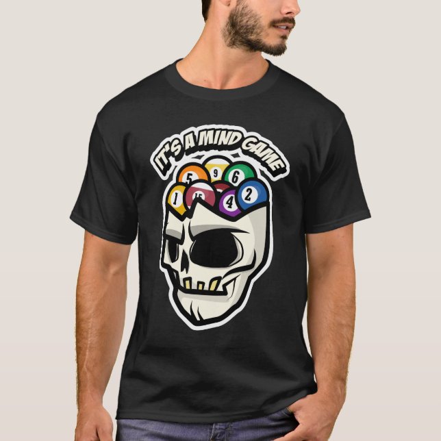 Camiseta Billiard - É Um Jogo Da Mente (Frente)