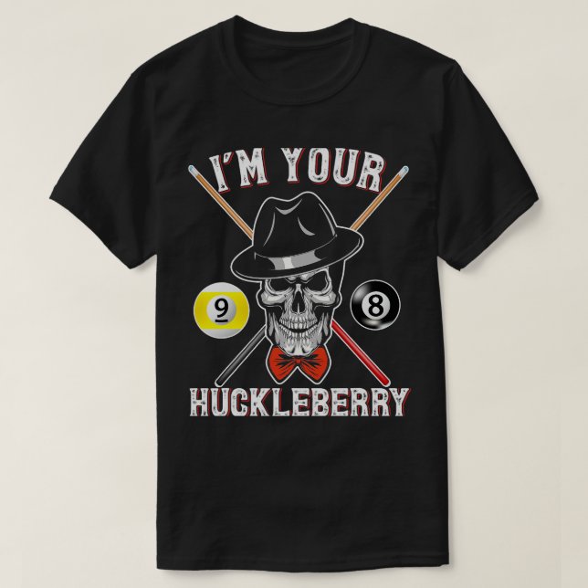 Camiseta Billiard Gift Tee Billiards Piscina IM Seu Huckleb (Frente do Design)