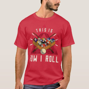 Camiseta Billiard I ROLL Billiards bolas jogo piscina