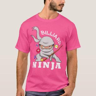 Camiseta Billiard Ninja Piscina Engraçado Billiard Boy