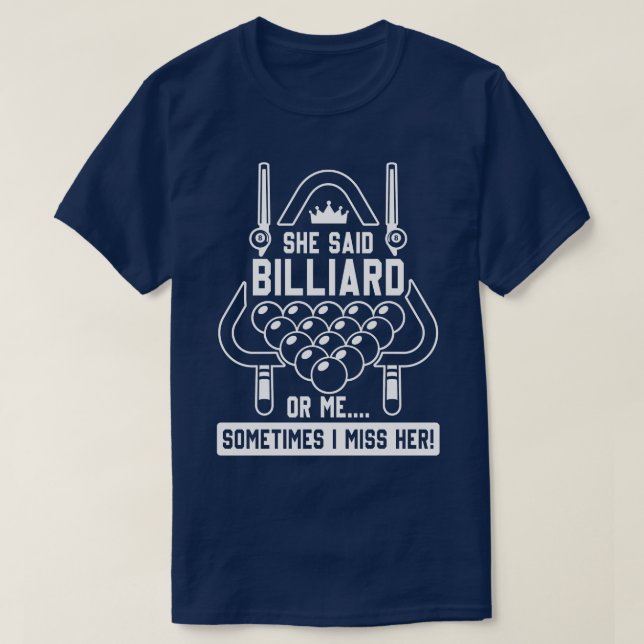 Camiseta Billiard ou eu (Frente do Design)
