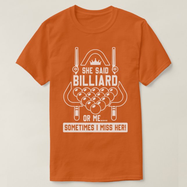 Camiseta Billiard ou eu (Frente do Design)