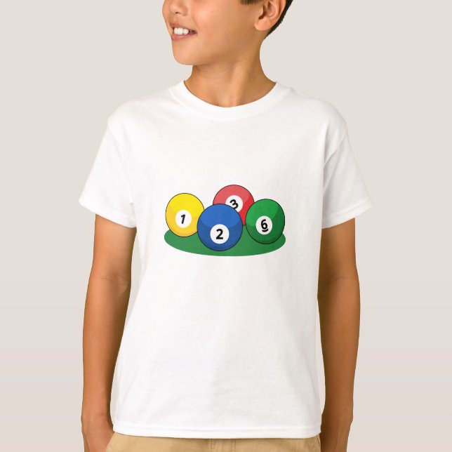 Camiseta Billiard Piscina Snooker Balls (Frente)