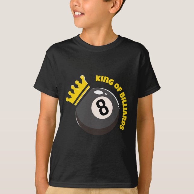 Camiseta Billiard Snooker Aluga Rei De Bilhar (Frente)