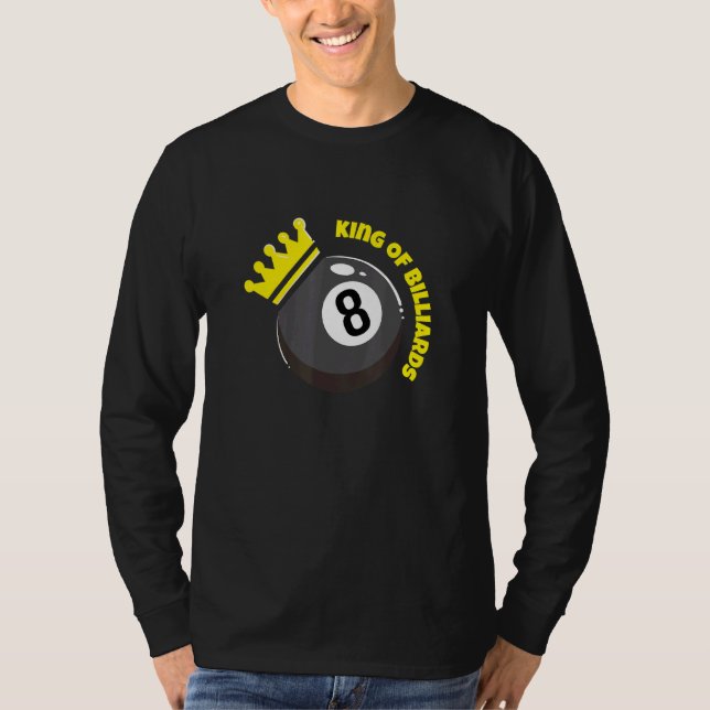 Camiseta Billiard Snooker I Rei De Bilhar (Frente)