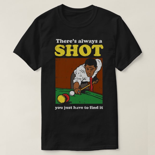 Camiseta Billiard Snooker Retro 1 (Frente do Design)