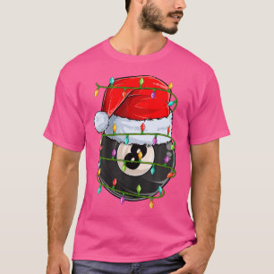 Camiseta Billiard Sports Lover Xmas Papais noeis Billiard C