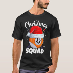 Camiseta Billiards 13 Ball Christmas Squad Balls Billi