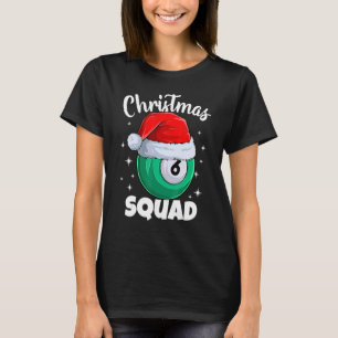 Camiseta Billiards 6 Ball Christmas Squad Balls Billia
