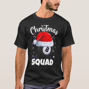 Camiseta Billiards 8 Ball Christmas Squad Balls Billia