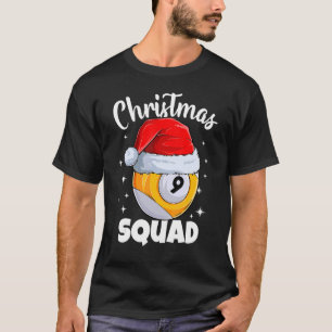 Camiseta Billiards 9 Ball Christmas Squad Balls Billia