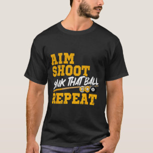 Camiseta Billiards Aim Shoot Sink Que Bola Repete A Piscina