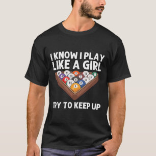 Camiseta Billiards Art For Girls 8 Ball Piscina Billiard