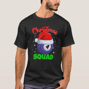 Camiseta Billiards Ball 4 Christmas Squad Piscina Balls Bil